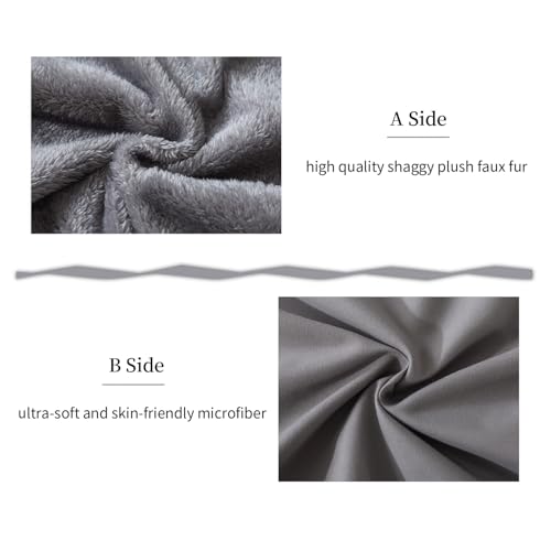 WhatsBedding Memory Foam Body Pillow with Plush Fuzzy Cover, Full Body Pillow for Adults, Long Pillow for Sleeping, Soft Pillow Fluffy Supportive