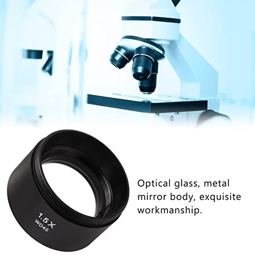 1.5X Auxiliary Barlow Objective Lens, 48mm Threaded Zoom Stereo Microscope, Stereo Microscope Barlow Objective Lens for Trinocular Microscope, SM and SW Stereo Microscopes (2X)