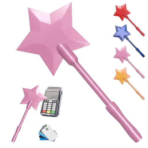LIZANQU Zauberstab Kreditkarte Zauberstab EC Karte Kreditkarteninhaber Mit Stäben für Raves und Kontaktlose Zahlungen Cosplay-Fans (Pink)