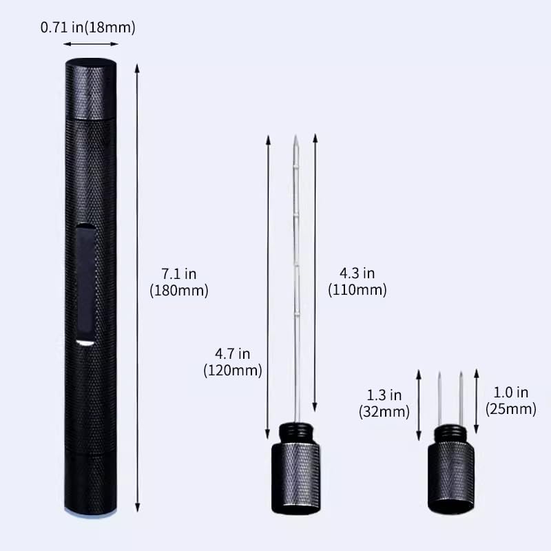 Cigar Draw Enhancer Punch Tool Needle & Nubber,Cigar Unclogging Pin Set, for Easy Cutting of Blocked Cigars and Enjoy The Last FT Cigar Cigar Without Getting Burned