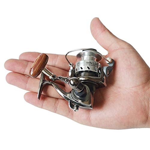 DFSMG Spinning Full Metal Cuerpo Carrete De La Pesca del Hielo del Carrete Balsa Señuelo De La Rueda Mini Pequeño Carrete De Pesca Accesorios Piezas (Color : Black)