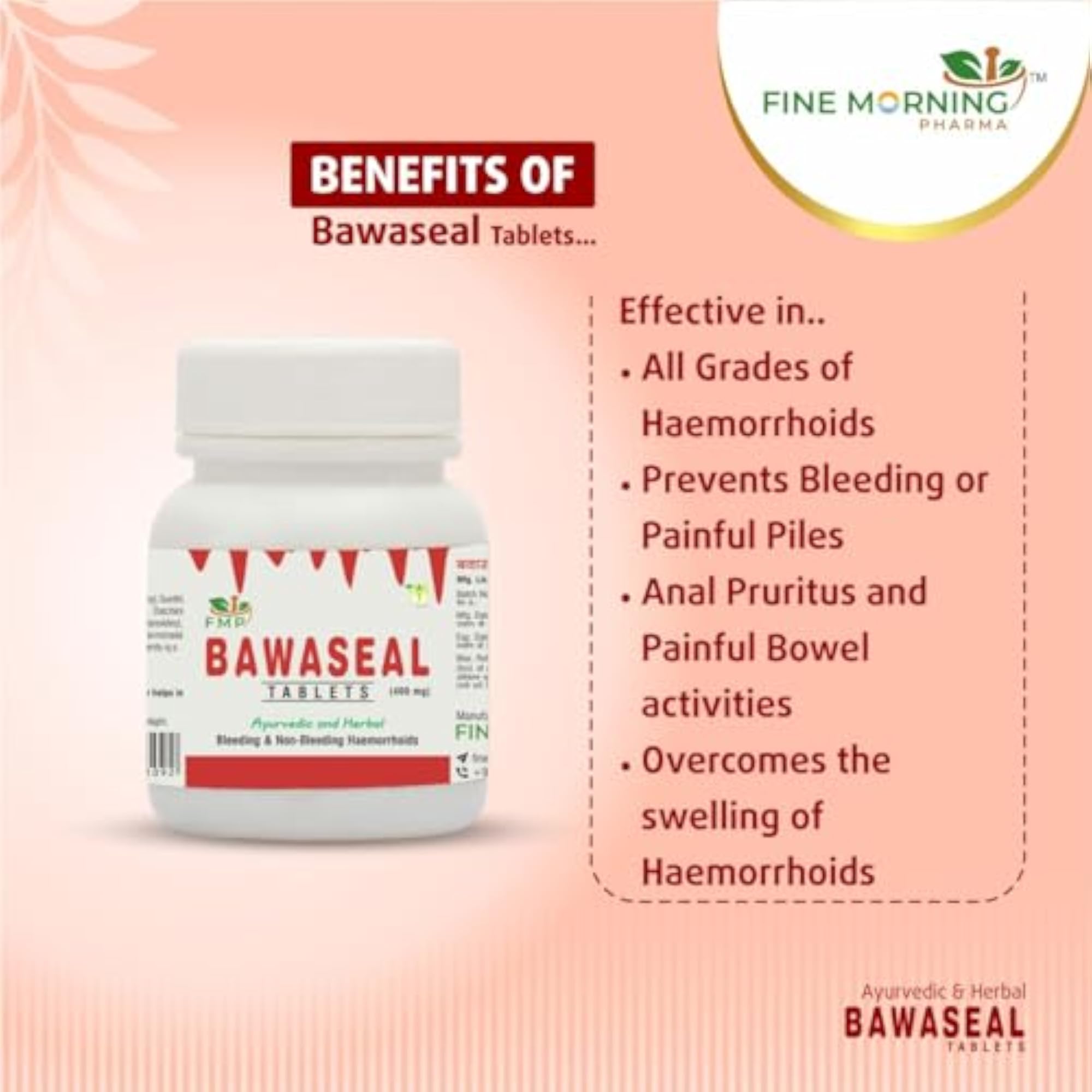 Fine Morning Pharma Ayurvedic Bawaseal Tablets