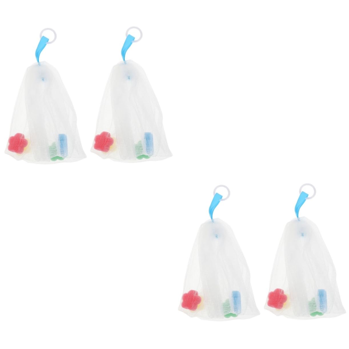4pcs Soap Foaming Net Pouches Exfoliating Mesh Bags for Cleansing Suitable for All Skin Types for Use Handmade Soap Cleansing