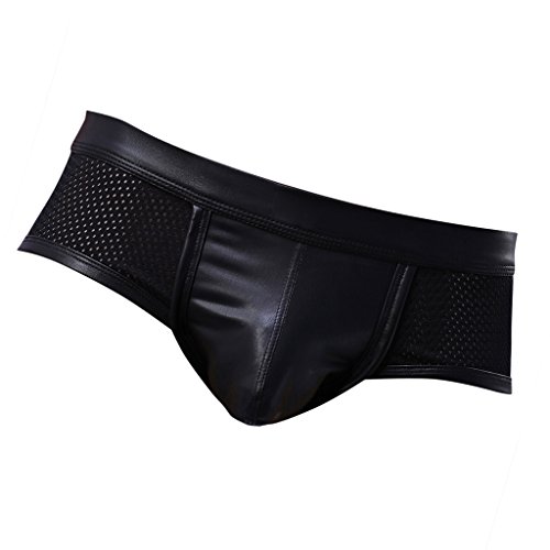 Uomo Biancheria Intima Maglia Ecopelle Mutande Boxer Slip - M