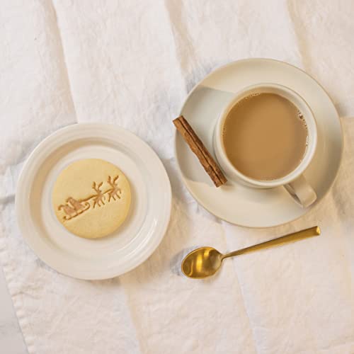 BAKERLOGY Set of 2 Christmas Cookie Cutters (Designs: Christmas Tree and Santa Claus with Reindeer) - Detailed Biscuit Cutter Design for Baking and Crafts, Ideal on Fondant, Dough, Clay - Image 4