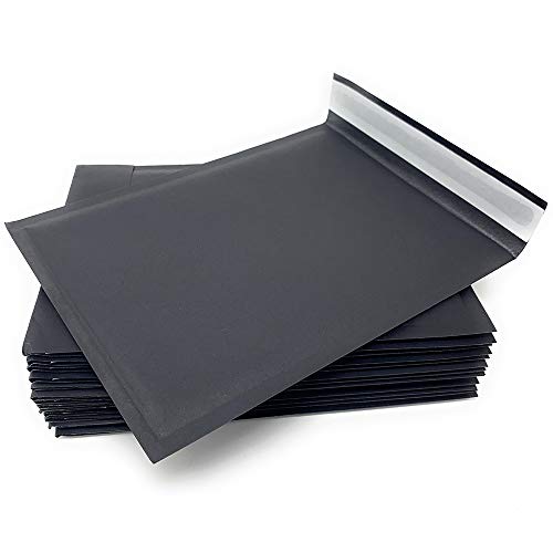 Sobres con forro de burbujas, color negro mate, 180 x 250 mm,...