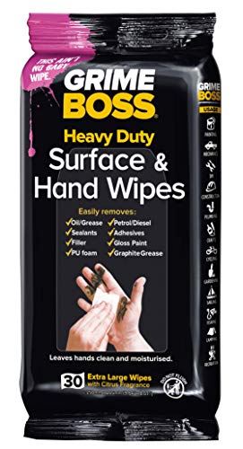 Grime Boss Heavy Duty Wipes Hands Equipment Garden Auto Camping 30 Count