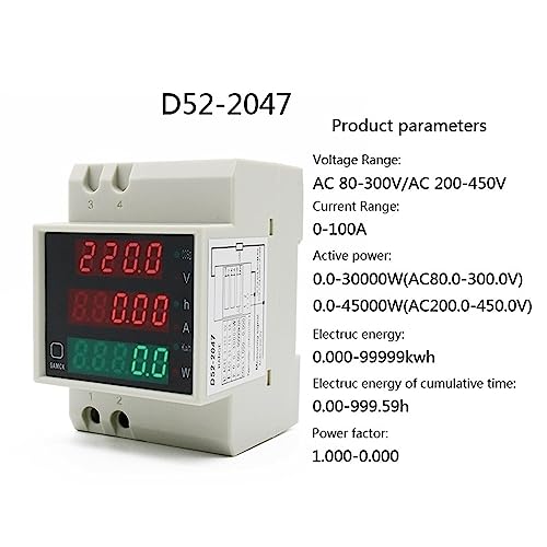 Compteur multifonction AC 200-450V pour surveiller la consommation pompe à chaleur