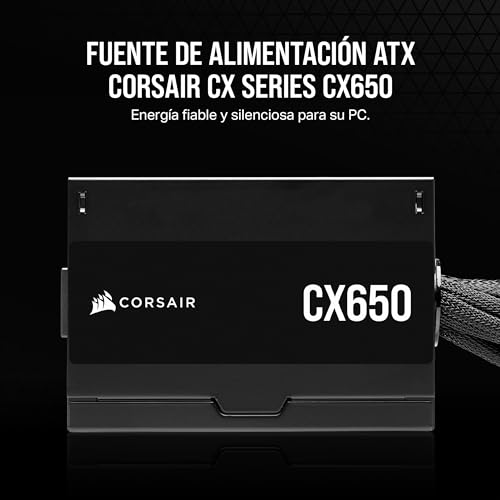 Miniatura 2 de Corsair Cx650 Atx 650w Fuente De Alimentación - Eficiencia 80 Plus Bronze - Bajo Ruido - Cables Con Funda - No Modular - Eu - Negro