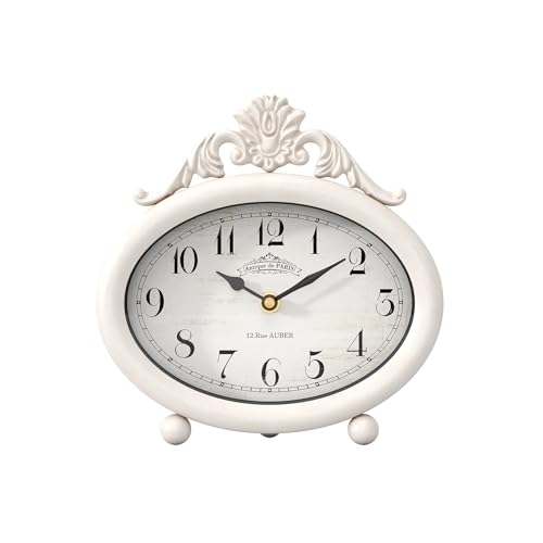 ChimeTide Vintage Table Clock, Desk and Shelf Decor Clock, French