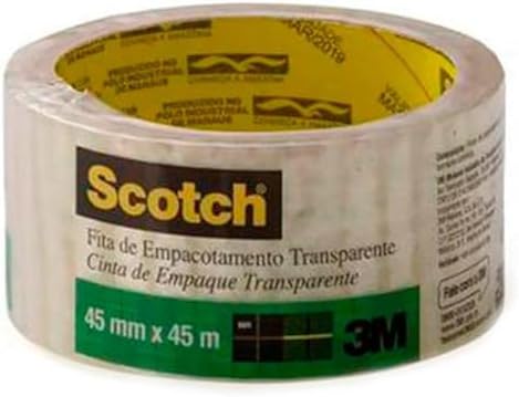 Fita para Empacotamento, 3M, Scotch 5802, Transparente, 45 mm x 4...