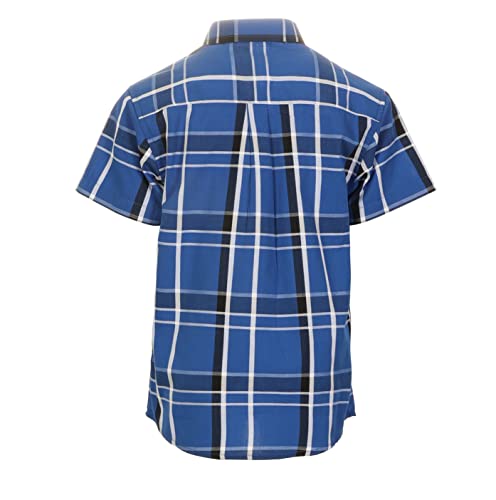 Image of Gioberti Boys Casual Plaid Checked Short Sleeve Button Down Shirt