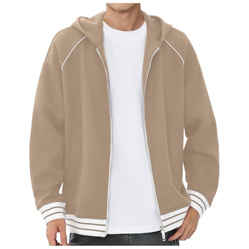 Sweat capuche homme thermique en veste polaire chaude sous-pull manches longues