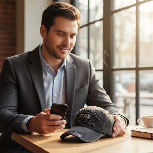 Image of Men's Cotton Baseball Cap, Adjustable Back Closure, Unisex, Casual Style, for Outdoor Lifestyle