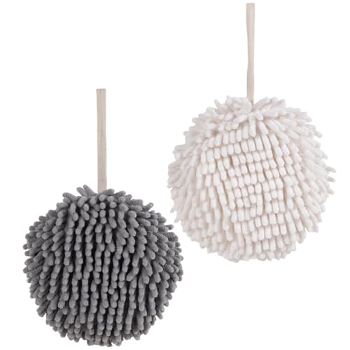 WESIEVYA Toallas de Mano Secado Rápido y de Chenilla Absorbentes 2 Piezas para Cocina y Baño para Limpieza Hogar