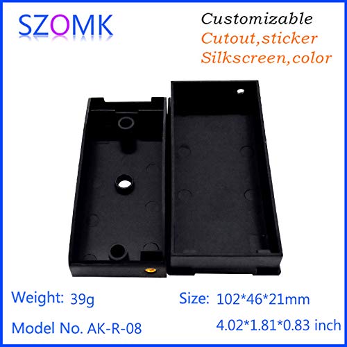 Wiring Connecting Terminals - 2 pcs SZOMKic Card Reader Plastic Box and enclosures Black for DIY Plastic Box 102x46x21mm 4.02"x1.81"x0.83"