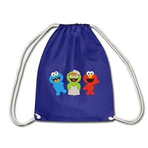 Spreadshirt Sesamstraße Baby Krümelmonster, Oscar & Elmo Turnbeutel