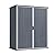 Greesum 5×3FT Plastic Outdoor Storage Shed with Floor, Resin Storaged Sheds with Lockable Door, Window & Vent, All-Weather Tool Sheds for Garden, Backyard, Patio, Dark Gray (4.7×2.5FT)