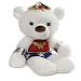 GUND DC Comics Universe Fuzzy Bear Wonder Woman Plush, 14", White