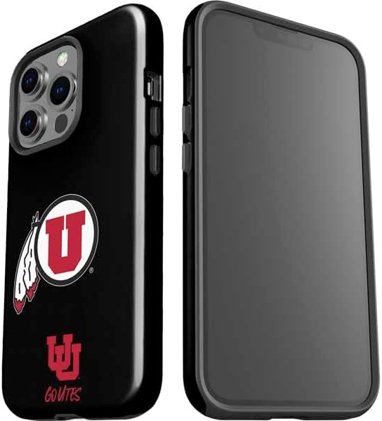 Skinit Impact Phone Case Compatible with iPhone 13 Pro - Officially Licensed University of Utah Circle and Feather on Black Design