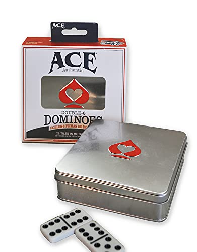 Double Six Dominoes en caja de lata miniatura 2