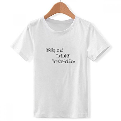 T-Shirt Blanc Garçon XXXL Col Rond Coupe Ample Anti-Serrage