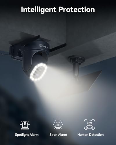 AUBOR-Security-Cameras-Wireless-Outdoor-2K-QHD-Solar-Wi-Fi-Home-Surveillance-Camera-Color-Night-Vision-Smart-Motion-Detection-Spotlights-2-Way-Talk-Support-SDCloud-Storage-Grey