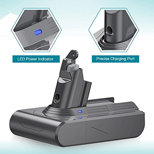 Orhfs 21.6V 6000Mah V6 Replacement Battery - Compatible For V6 Sv04 Dc58 Dc59 Dc61 Dc62 Dc72 Dc74 Absolute Animal Motorhead Slim Sv03 Sv04 Sv05 Sv06 Sv07 Sv09 #TOP7