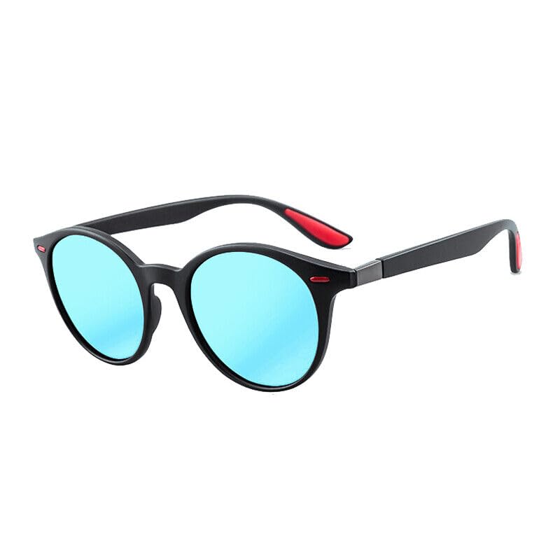Boolavard Gafas de sol Polarizadas Redondas Hombres Mujeres Gafas de estilo Vintage Protección UV400