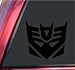 Transformers Decepticon Vinyl Decal Sticker - Black - 6 inch size by ShadowMajik