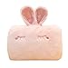 MQH Wärmflasche Elektrische wiederaufladbare Warmwasserflasche mit niedlichen Kaninchen-Plüsch-Abdeckungs-Cartoon- Warmwasserbeutel Handwärmer Geschenk for Mädchen für Bauch, Wärme (Color : Pink)