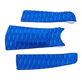 3pcs Premium EVA Anti-Skid Surfing Traction Pad Tail Pad Deck Grip for Surfboard Kiteboard Paddleboard Surfing Accessories (Color : Blue)