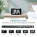 ANJANK Small Digital Alarm Clock Radio - FM Radio,Dual USB Charging Ports,Dual Alarms with 7 Alarm Sounds,Adjustable Volume,Temperature,5 Level Brightness Dimmer,Battery Backup,Bedrooms Sleep Timer