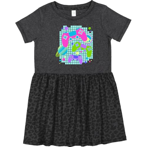 inktastic Video Game Controllers Retro Colors Toddler Dress