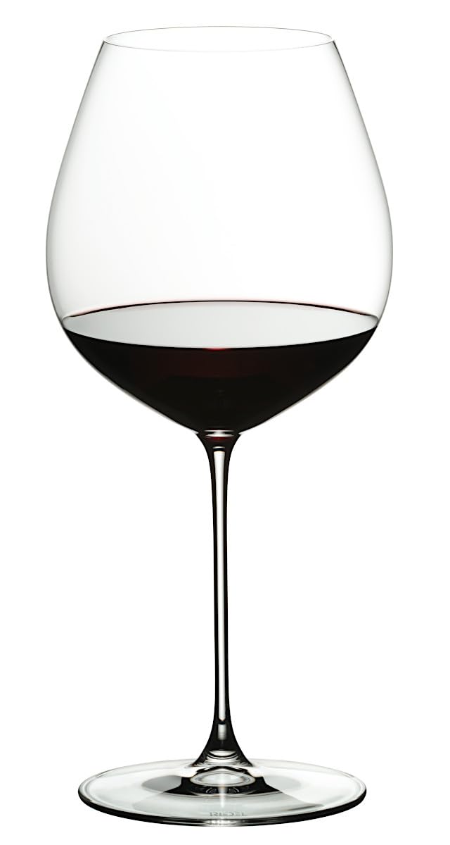 RIEDEL Veritas Old World Pinot Noir Wine Glass, 4 unidades, cristal transparente, fabricado a máquina de primera calidad