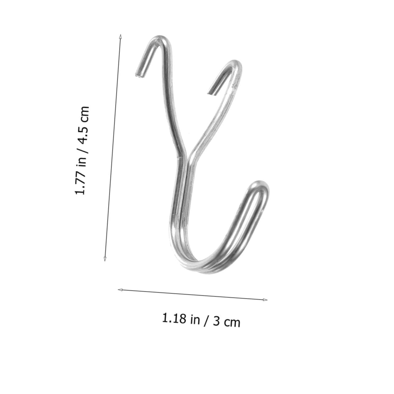 Cabilock Easy Install Pegboard Hooks 50pcs Stainless Steel j Shaped Hooks for Garage Kitchen Tool Utility Organization