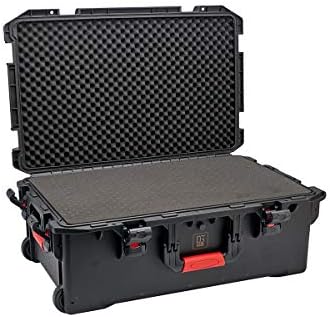 DGCASE 25" Wheeled Hard Case 60-03 + Cubed Foam 4 Layers, Protective Carrying case for Drons, Drums, Stands, Lens or Camera Set (Art.60-03 | int. 25.00 x 15.60 x 9.25 in.