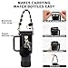 3tyto Stanley Cup Accessories Set Including Water Bottle Handle Strap,Siliocne Straw Cover, Stanley Charms for Stanley Cup (Black Gold)