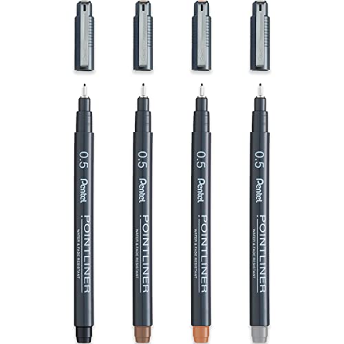 Stylos fins Pentel S20P dessin technique noir sepia sanguine 0.5 mm