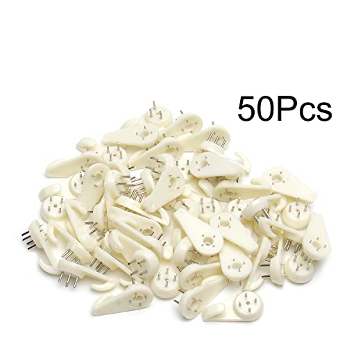 Image of Nails for Hanging Pictures,Picture Hooks Hardwall Hanger for Hardware, Fasteners & Hooks Wall Mount Non-Mark Hook Picture Photo Frame Hangers(50pcs,30*15mm)