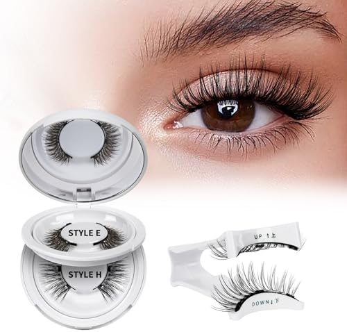 QUEWEL Magnetic Eyelashes 2 Pair Magnetic Eyelashes with Applicator(FX-E+H) - 1