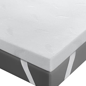 BedStory 8cm Topper Matrimoniale in Memory Foam con Profumo di Lavanda, Coprimaterasso con Angoli Elastici, Morbido e Lavabile (160x190x8 cm）