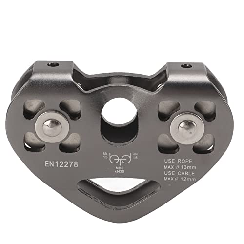QANYEGN Zipline Pulley, Cable Backyard Zipline, Rotation Pulley Climbing Aluminum Tandem Speed Double Trolley for Motainee, Outdoor Adventure