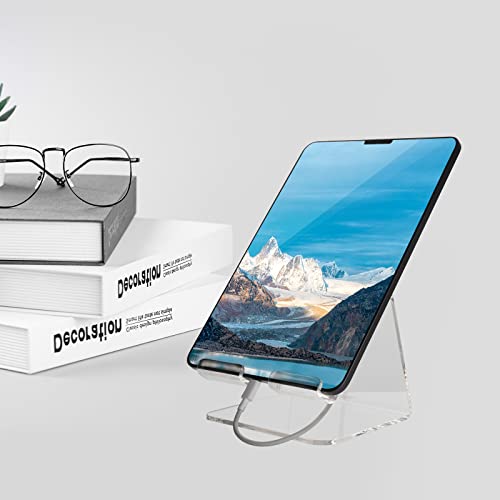 Acrylic Desk Tablet Stand, Jinsheng Clear Tablet Holder, Desktop Ipad Stand, Compatible With Tablet Such As Ipad Air Mini Pro, Phone 13 Pro 12 Mini 11 Xs Max Xr X 6 7 8 Plus (4 -13 Inch) #TOP6