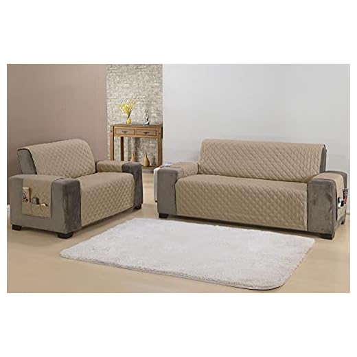 Protetor de Sofá Classic 2 e 3 Lugares King Matelado Face Única Cáqui