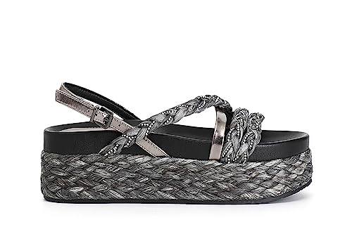 Sandale asymétrique strass Cafè Noir C1HH9005 fin des pieds fatigués