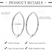 ORAZIO Stainless Steel Women Hoop Earrings Cute Huggie Earrings Cubic Zirconia Inlaid 50MM (A: Silver-tone)