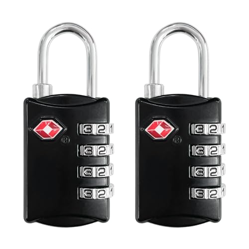 Image of Sutekus Combination Lock 4 Digit Combination Padlock Waterproof Resettable Lock for School Gym Sports Locker, Fence, Toolbox, Case, Hasp Cabinet Storage, 2Pack (Short Shackle)
