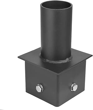 4" Square Pole Mount with 2-3/8" O.D. Tenon Adaptor Bracket, Light Pole Adapter for Slip Fit Mounting, Parking Lot LED Shoebox Fixture