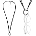 TERAISE Eyeglass Necklace Classic Fashion Metal Ring Sunglasses Necklace Glasses Holder Contains glasses cloth